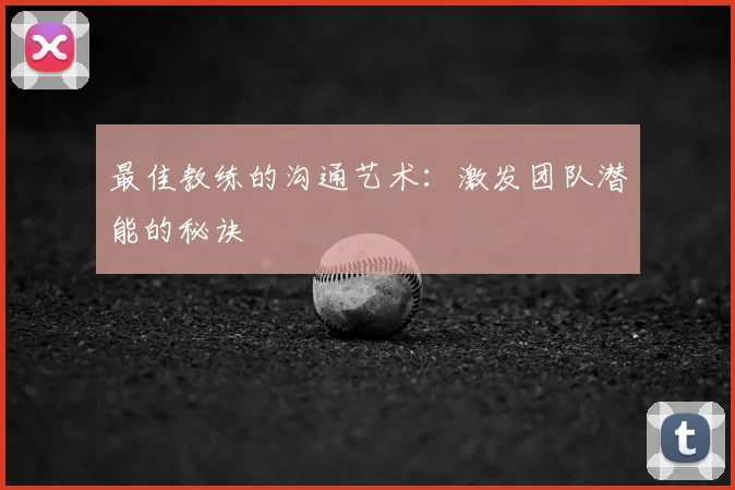 最佳教练的沟通艺术：激发团队潜能的秘诀